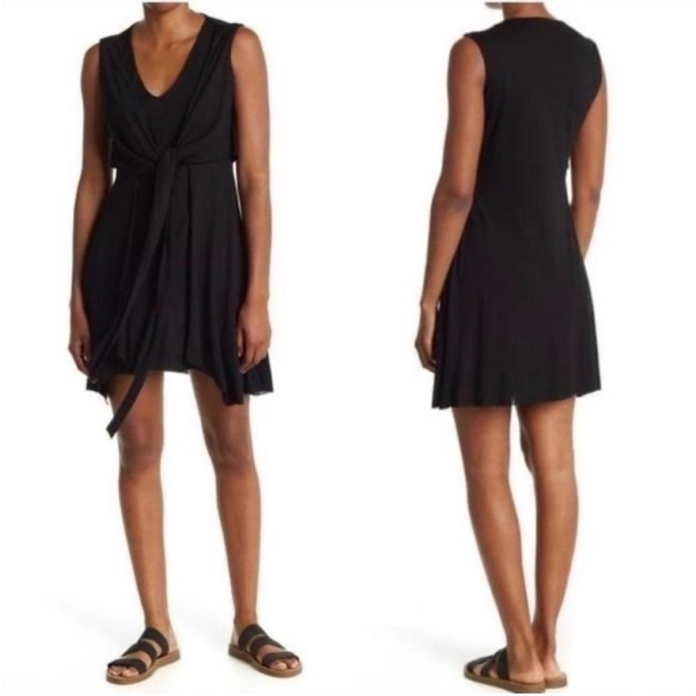 All Saints Jayda Jersey Dress in Black Size Medium